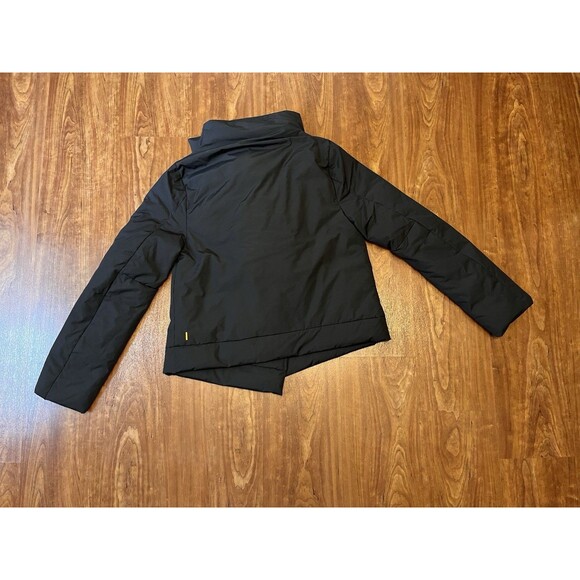 LUCY Jacket M Hatha Insulated Down Wrap Coat Black NWT Asymmetrical - Picture 6 of 6